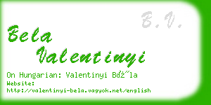 bela valentinyi business card